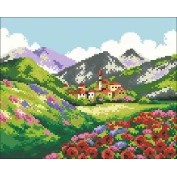 (Nutrauktas) Deimantų paveikslėlio rinkinys Kalnų grožis 24x30 cm AZ-332