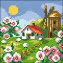 (Eingestellt) Diamond Painting Kit Frühlingslandschaft AZ-406