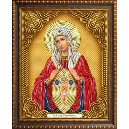 Deimantų tapybos rinkinys Icon Dievo Motina Globėja Bėdoje 22x28 cm AZ-5054
