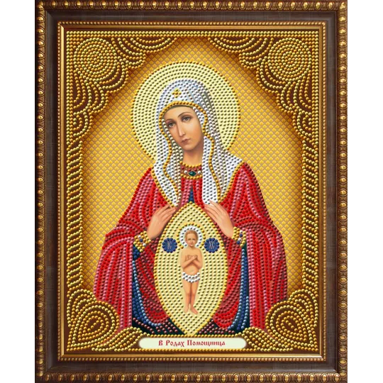 Diamond Painting Kit Icon Mother of God Succor in Travail 22x28 cm AZ-5054