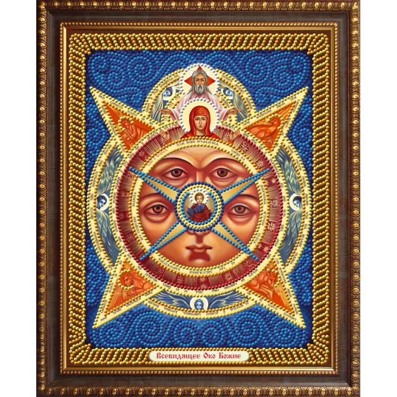 Diamantmalerei-Set Ikone Das Allsehende Auge Gottes 22*28 cm AZ-5070