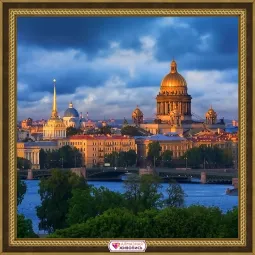 (Discontinued) Panorama of St. Petersburg 40*40 cm AZ-1956
