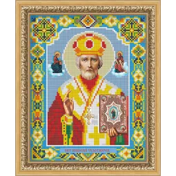 Картина Стразами "Икона Николай Чудотворец" AZ-2001