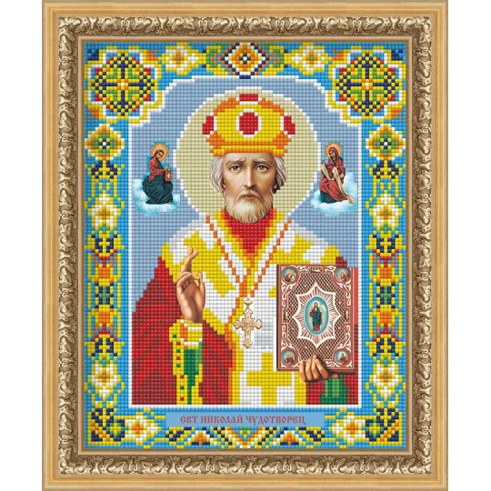 Diamantmalerei-Set Ikone Hl. Nikolaus der Wundertäter 22*28 cm AZ-2001