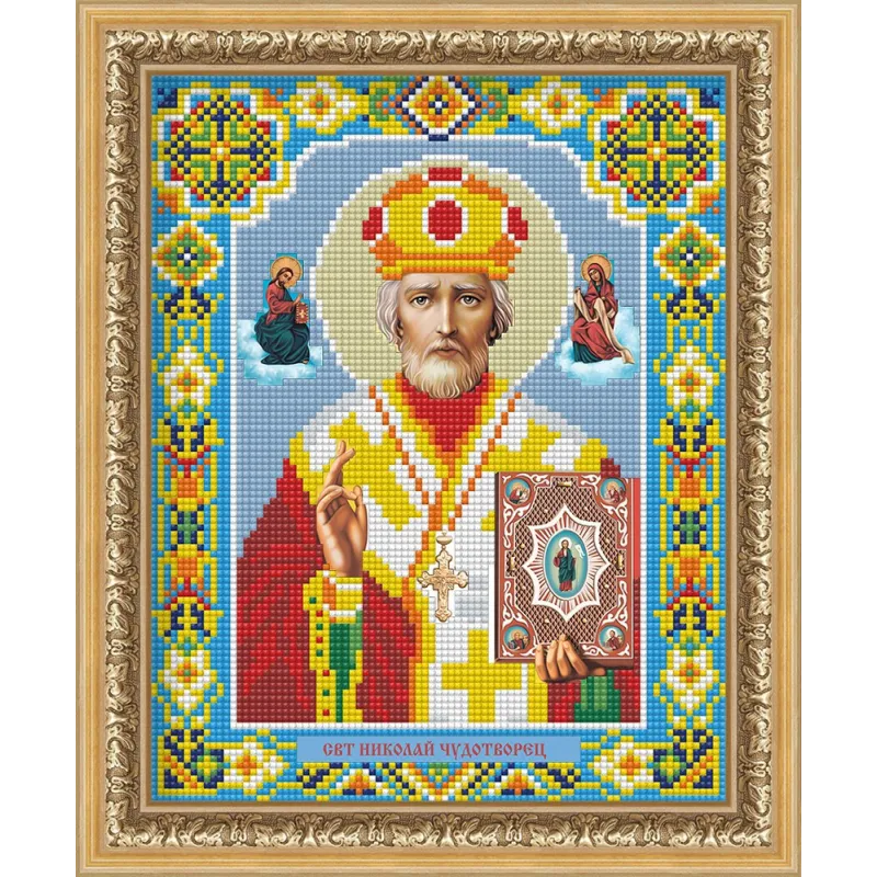Diamantmalerei-Set Ikone Hl. Nikolaus der Wundertäter 22*28 cm AZ-2001
