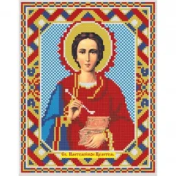 IŠPARDAVIMAS Deimantinio Mozaikos Rinkinys Ikona Šv. Panteleimonas Gydytojas 22*28 cm AZ-2005