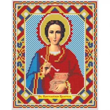 KIT DE PEINTURE DIAMANT EN VENTE Icône St. Panteléimon le Guérisseur 22*28 cm AZ-2005
