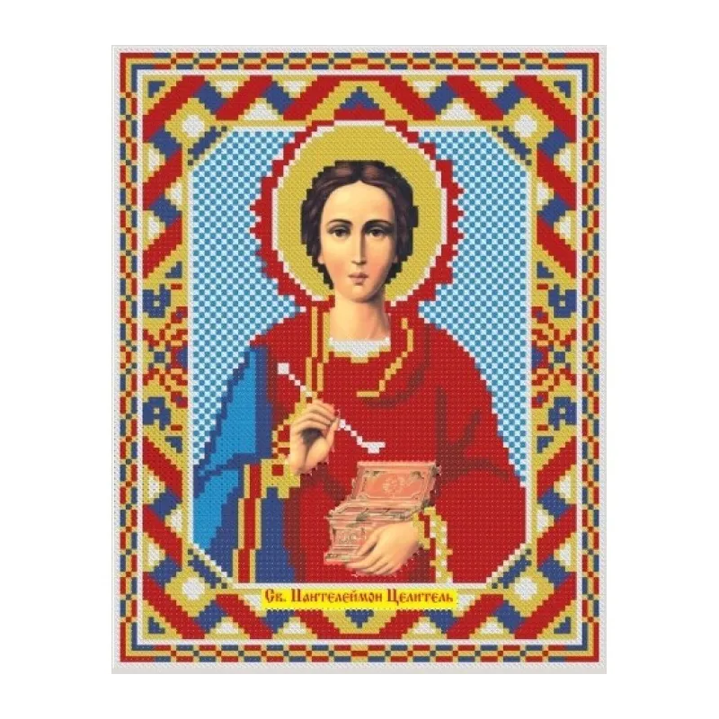 IŠPARDAVIMAS Deimantinio tapybos rinkinys Ikona Šv. Panteleimonas Gydytojas 22*28 cm AZ-2005