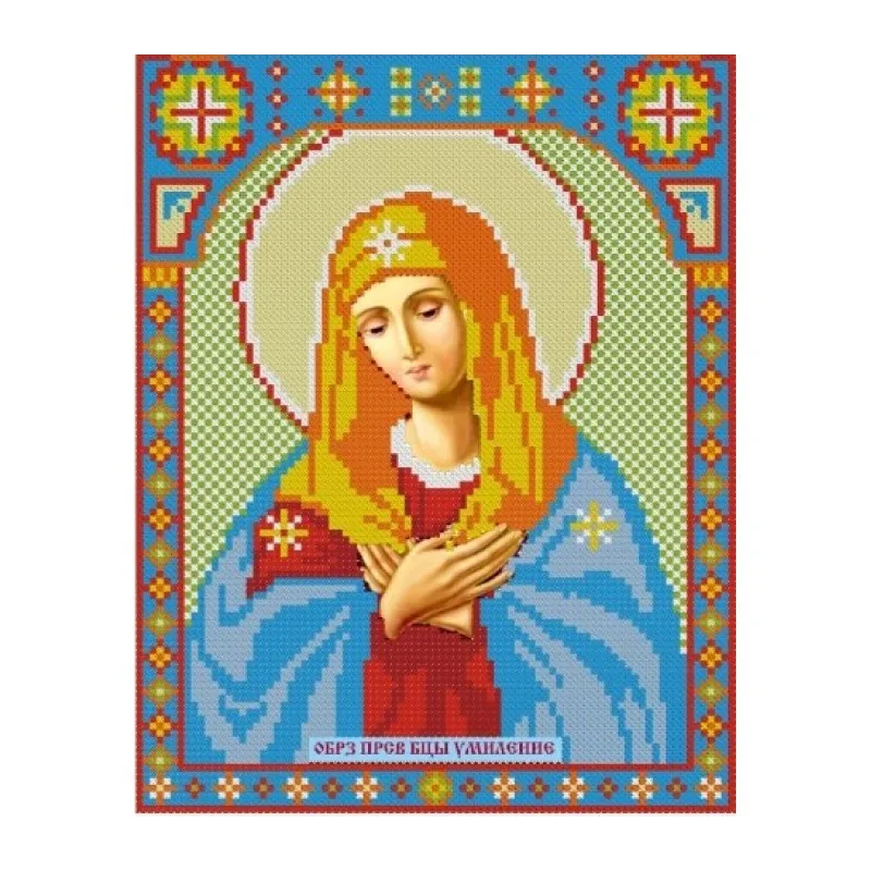Deimantinės tapybos rinkinio švelnumo Dievo Motinos ikona 22*28 cm AZ-2006