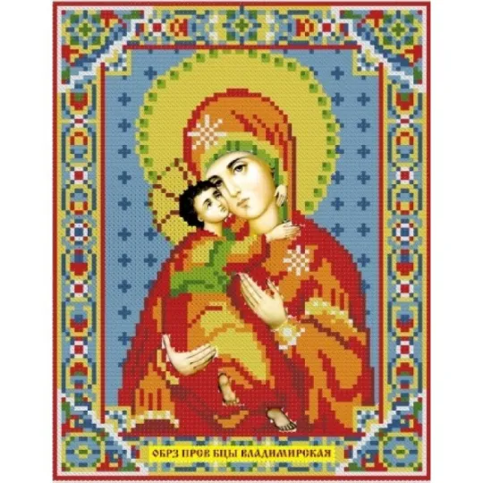 Diamantgemälde-Set Wladimir-Ikone der Gottesmutter 22*28 cm AZ-2007