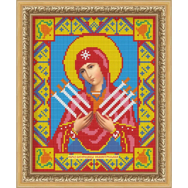 SALE Diamond Painting Kit Seven Arrows Icon of the Mother of God 22*28 cm AZ-2009
