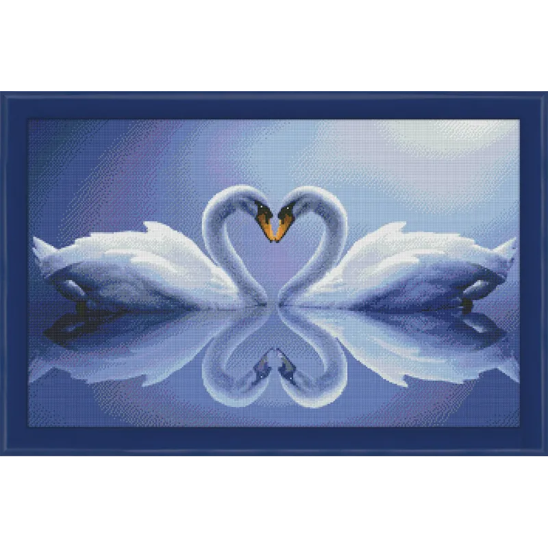 Diamond painting kit Swans 50x80 cm AZ-210