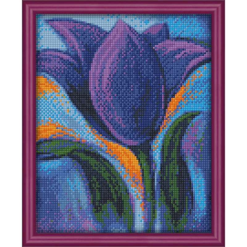 (Eingestellt) Diamant-Malerei-Set „Blumengeheimnis“ 24 x 30 cm AZ-1389