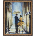 (Discontinued) Diamond painting kit Walk Under the Rain 40х50 cm AZ-1302