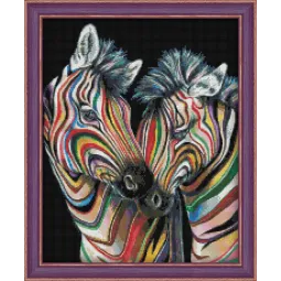 Diamant-Malset Bunte Zebras 40x50 cm AZ-1556