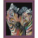 Diamond Painting kit Colourful Zebras 40х50 cm AZ-1556