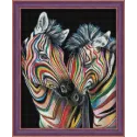 Diamant-Malerei-Set Bunte Zebras 40 x 50 cm AZ-1556