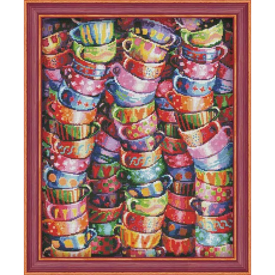 IŠPARDAVIMAS (nebegaminamas) Deimantinio dažymo rinkinys Bright Tea Time 40х50 cm AZ-1560