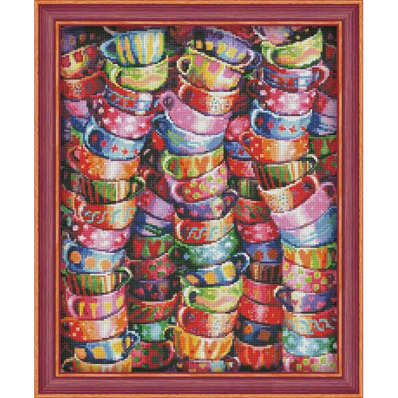 AUSVERKAUF (Eingestellt) Diamond Painting Kit Bright Tea Time 40x50 cm AZ-1560