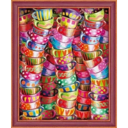 IŠPARDAVIMAS (Nutrauktas) Deimantų mozaikos rinkinys Bright Tea Time 40х50 cm AZ-1560