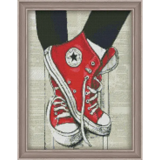 Kit de peinture diamant Chaussures de sport préférées 30х40cm AZ-1561