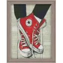 Kit de peinture diamant Chaussures de sport préférées 30х40cm AZ-1561