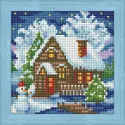 Diamond Painting Winter House 15х15 cm AZ-1566