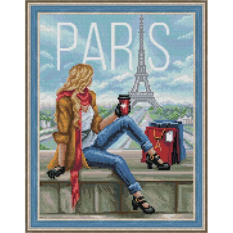 Diamond painting kit Morning in Paris Size: 30х40 cm AZ-1575