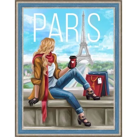 Diamond painting kit Morning in Paris Size: 30х40 cm AZ-1575