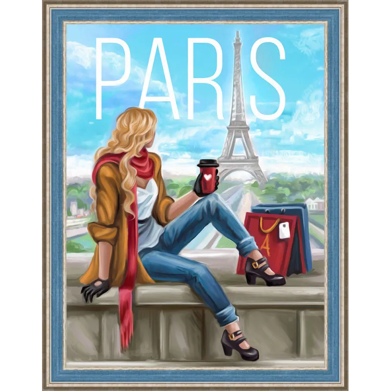 Diamond painting kit Morning in Paris Size: 30х40 cm AZ-1575