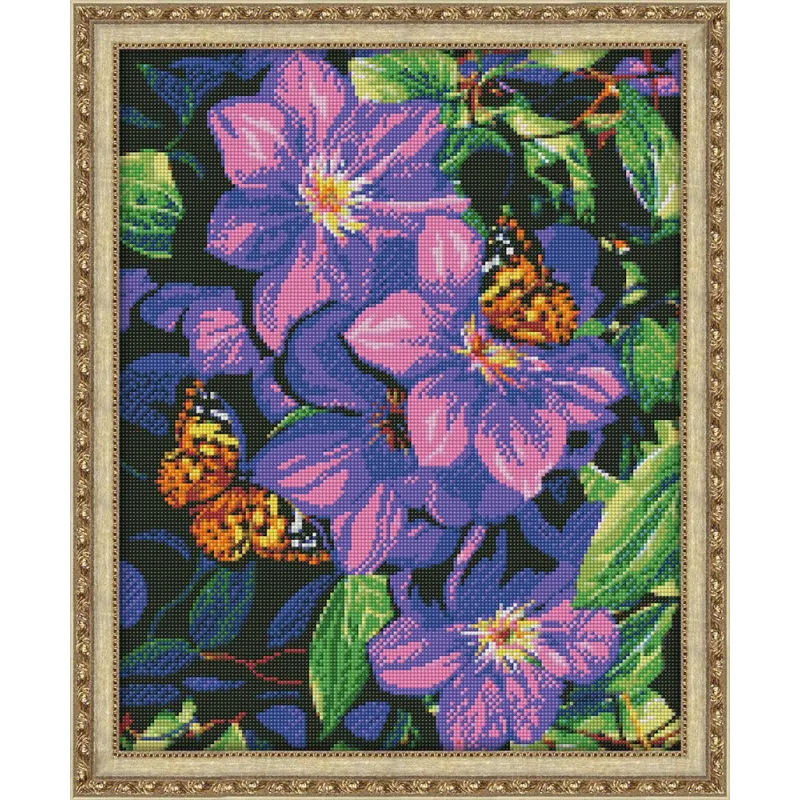 VENTE (Arrêt) Kit de broderie diamant Bouquet de lilas 40х50 cm AZ-1133