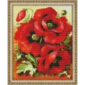 Diamant-Malerei-Set Helle Mohnblumen 30 x 38 cm AZ-1135