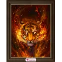 Tiger in den Flammen 30*40 cm AZ-4137