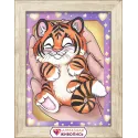 Petit tigre dans les paumes 15*20 cm AZ-4151