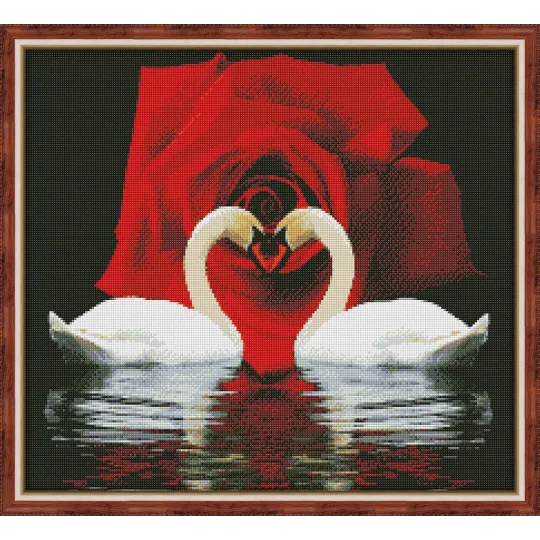 Diamant Malerei Set Schwan Devotion 50x55 cm AZ-421