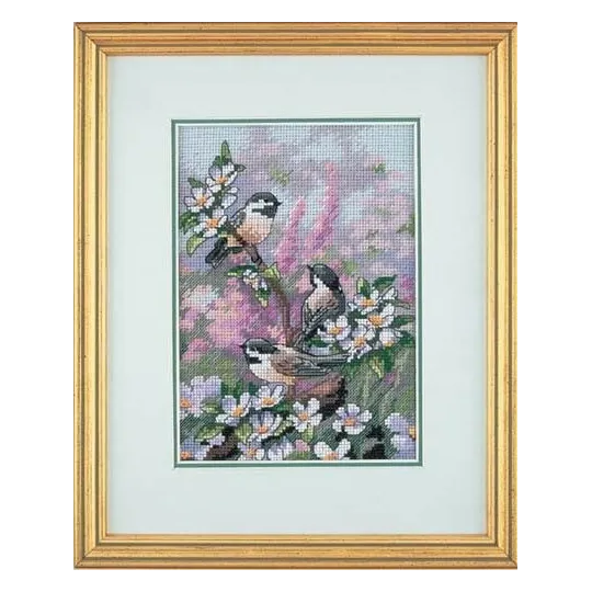 Chickadees In Spring  D06884