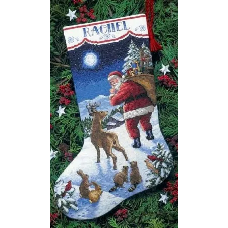 Kalėdų senelio atvykimas kalėdinės kojinės D08683