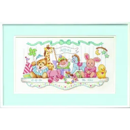 Cross stitch kit Toy Shelf Birth Record 41x23 cm D03729