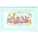 Kit de point de croix Étagère de jouets Record de naissance 41x23 cm D03729