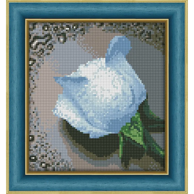 SALE (Discontinued) Diamond painting kit White Rose 22х24 cm AZ-24