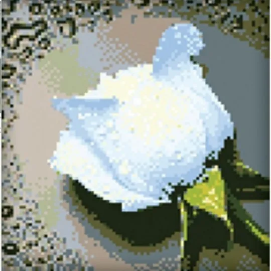 SALE (Discontinued) Diamond painting kit White Rose 22х24 cm AZ-24