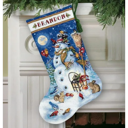 Snowman & Friends Christmas Stocking D70-08839