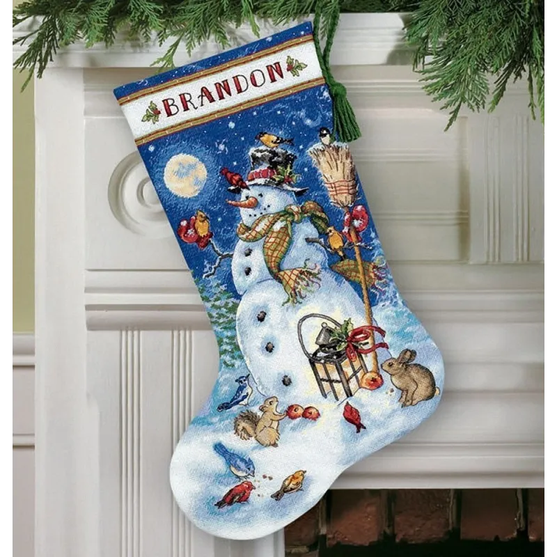 Snowman & Friends Christmas Stocking D70-08839