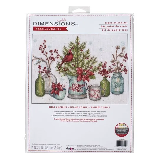 Cross stitch kit Birds and Berries 35x25 cm D70-08994