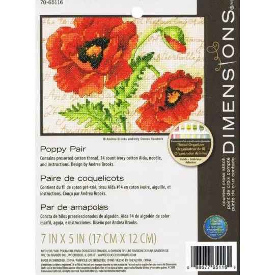 Paire de coquelicots D70-65116