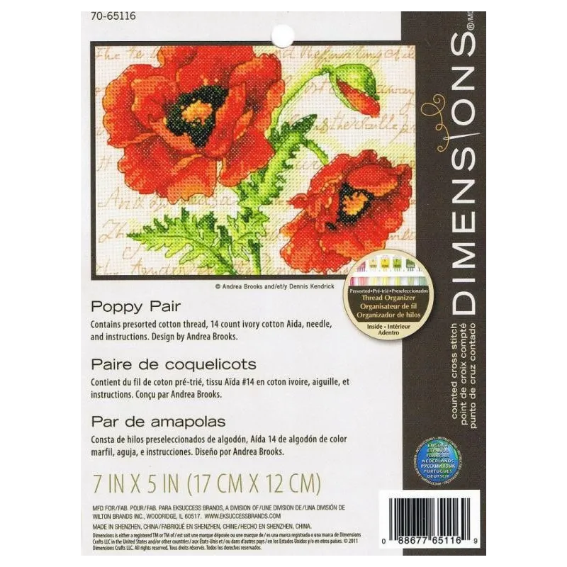 Paire de coquelicots D70-65116