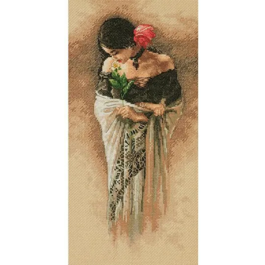 Kreuzstich-Set 18 x 36cm Die Rose D70-35331