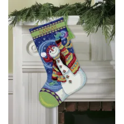 Happy Snowman Stocking D71-09143