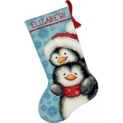 Hugging Penguins Stocking D71-09144