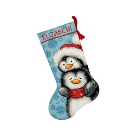 Strumpf Umarmende Pinguine D71-09144